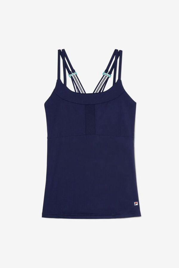 Tops De Alças Fila Mulher Azul Marinho - Fila Heritage Tennis Cami Portugal Lojas,XHZA-49083